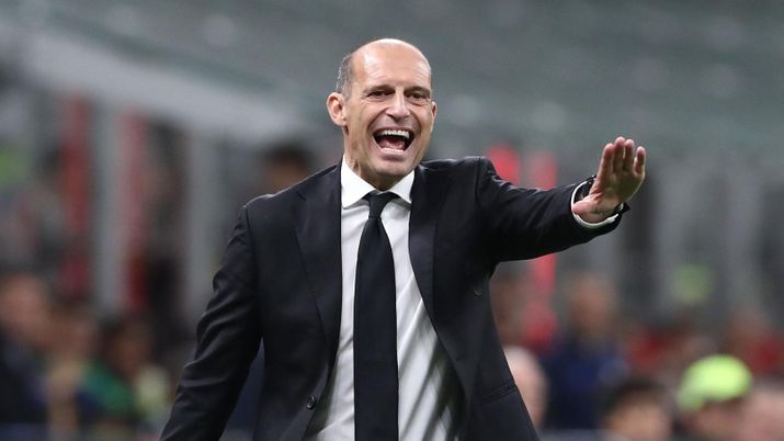 Massimiliano Allegri, allenatore AC Milan, qui durante Milan-Atalanta 2-3 di Serie A