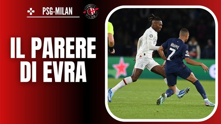 Mbappé e Rafael Leao (attaccante AC Milan), qui durante PSG-Milan 3-0 (Champions League 2023-2024) | News (Getty Images) Leao Mbappé AC Milan PSG-Milan 3-0 Champions League 2023-2024
