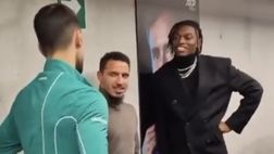 Milan, Bennacer e Leao da Djokovic: ecco cosa si sono detti | VIDEO