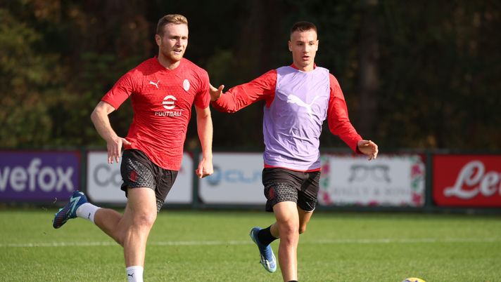 Pobega e Camarda in allenamento | AC Milan News (Getty images) Pobega Camarda AC Milan News