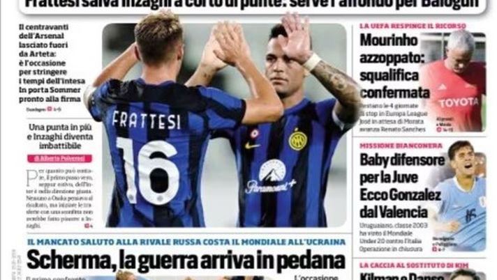 EDICOLA / CdS: Inter, fai presto: Inzaghi a corto di punte. Per Balogun… - immagine 1