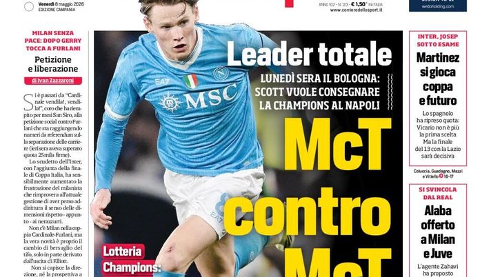 Prime pagine giornali sportivi oggi: il Napoli sui media- immagine 1