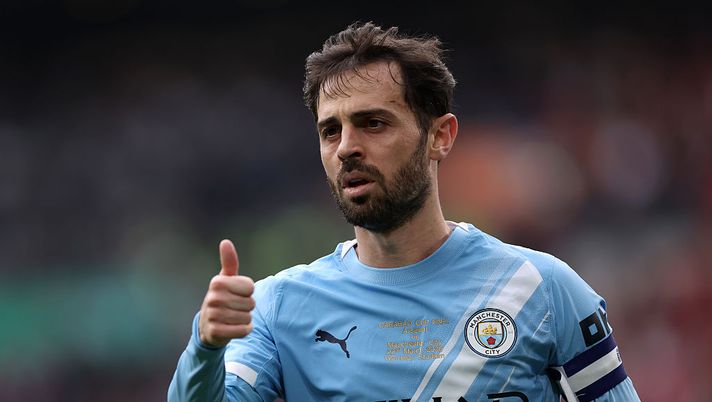 LONDON, ENGLAND - MARCH 22: Bernardo Silva of Manchester City during the Carabao Cup Final match Arsenal and between Manchester City at Wembley Stadium on March 22, 2026 in London, England. (Photo by Justin Setterfield/Getty Images) Bernardo Silva Manchester City