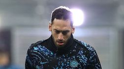 Inter, ecco i tempi di recupero per Calhanoglu dopo lo stop e in quale gara vuole tornare