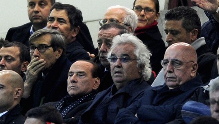 Galliani e Berlusconi in tribuna (credits: GETTY images) Galliani Berlusconi Milan