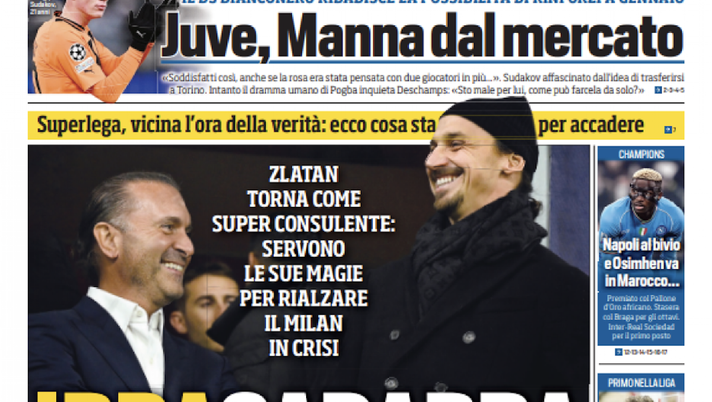 EDICOLA TS – Inter-Real Sociedad per il 1° posto. Ibracadabra torna al Milan - immagine 1