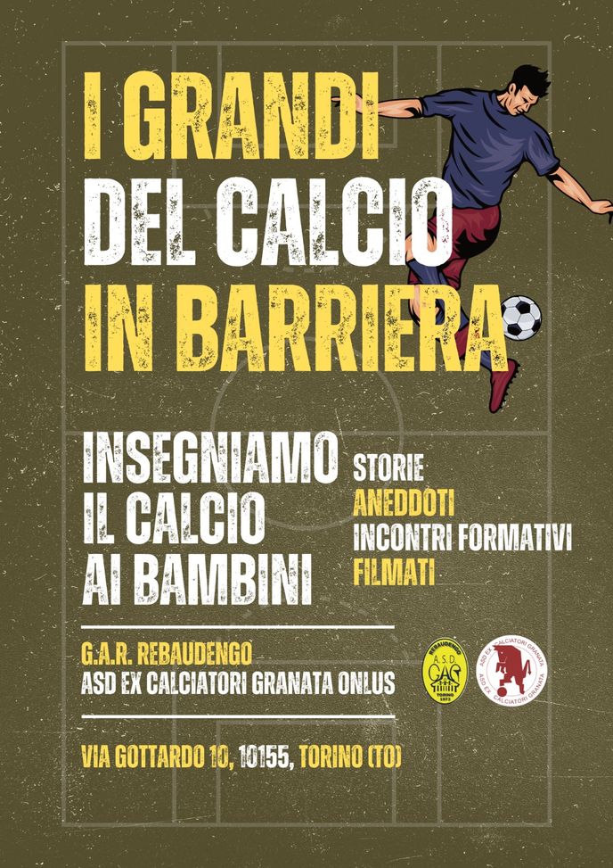 Nasce l’iniziativa “I grandi del calcio in barriera”: le info- immagine 2