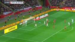 VIDEO/ Polonia-Portogallo 1-3, la sassata di Zielinski per il gol della bandiera