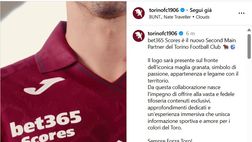 Torino, bet365 Scores nuovo Second Main Partner: il logo sulla maglia