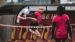 Trigoria, la seduta a due giorni da Genoa-Roma tra esercitazioni e calcio-tennis