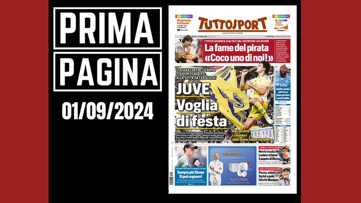 Prima Pagina Tuttosport 1° settembre