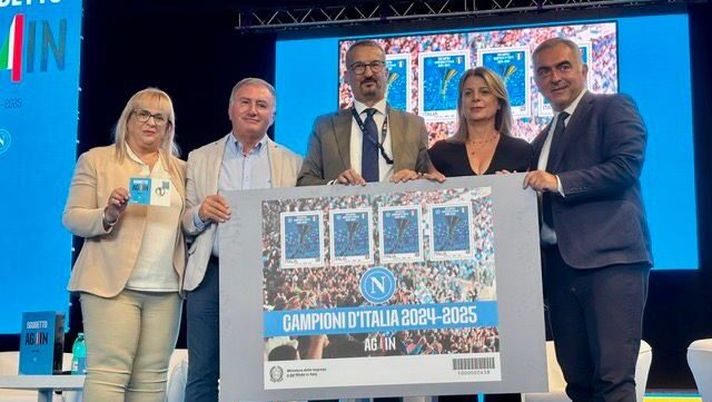 Un francobollo per il Napoli campione: presentazione ufficiale a Castel di Sangro francobollo napoli
