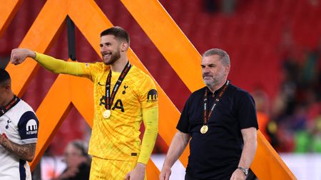 Vicario, portiere del Tottenham. (Foto di Michael Steele/Getty Images)