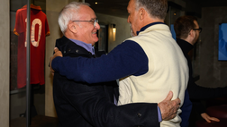 Batistuta incontra Ranieri: “Che bella la Supercoppa vinta insieme a Firenze”