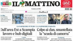 PRIMA PAGINA IL MATTINO OGGI: “Il Napoli che vince opportunità per il Sud”