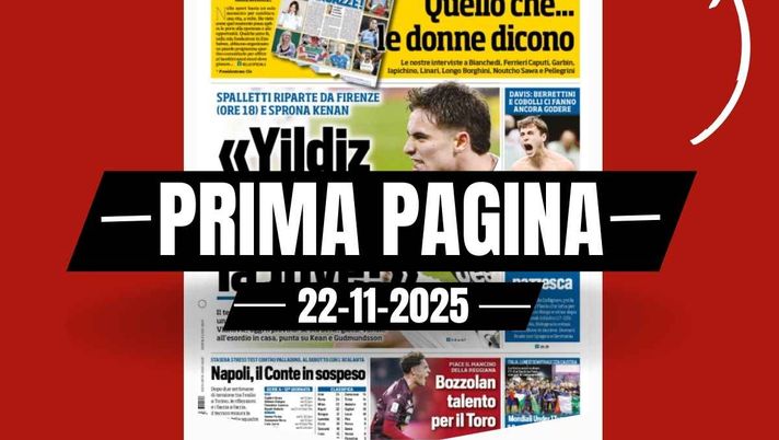 Prima pagina Tuttosport: tra Coppa Davis e il ritorno della Serie A