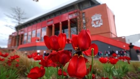 LIVERPOOL, ENGLAND - MAY 06: A general view outside the stadium prior to the Premier League match between Liverpool FC and Brentford FC at Anfield on May 06, 2023 in Liverpool, England. (Photo by Alex Livesey/Getty Images)