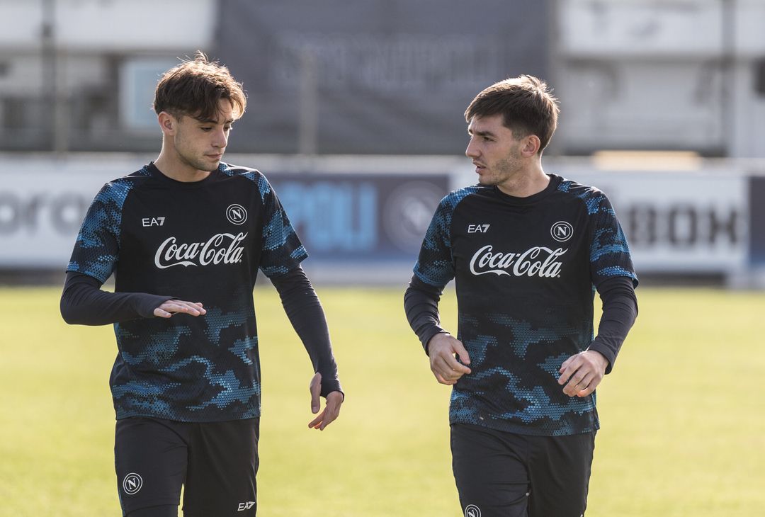 Allenamento a Castel Volturno agli ordini di Conte