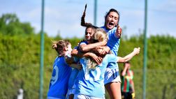 Lazio-Empoli, giro di campo per la Women nell’intervallo del match