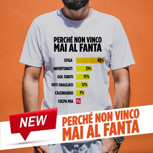 La nuova maglia “non vinco mai al fantacalcio” si acquista qui: il regalo perfetto- immagine 2