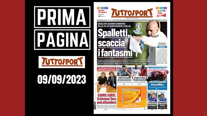 Prima pagina Tuttosport: 'Spalletti scaccia i fantasmi'