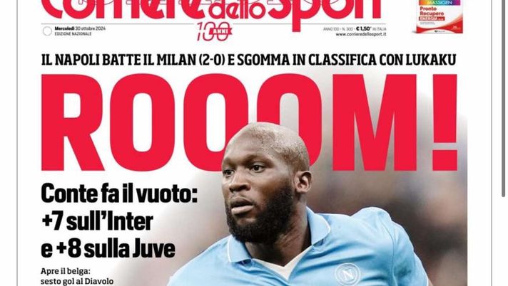 prima pagina corriere dello sport oggi