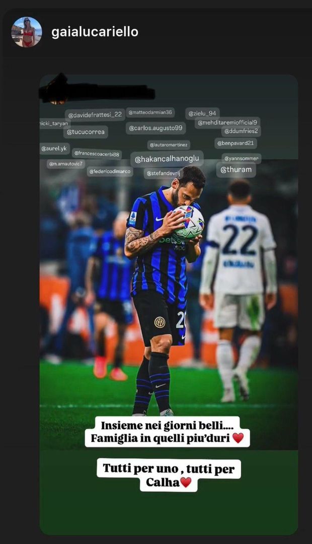 “Famiglia nei giorni più duri, tutti per Calhanoglu”, la replica della moglie di Inzaghi- immagine 3