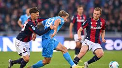 Bologna-Napoli, la moviola: manca un rosso a Hojlund