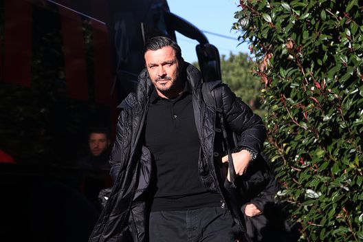 SOLBIATE ARNO, ITALY - DECEMBER 14: Head coach of Milan Futuro Massimo Oddo arrives at the stadium the Serie D match between Milan Futuro and Castellanzese at Stadio Felice Chinetti on December 14, 2025 in Solbiate Arno, Italy. (Photo by Maurizio Lagana - AC Milan/AC Milan via Getty Images) massimo-oddo-milan-futuro-pareggio-affanno