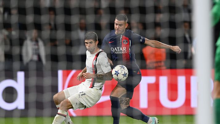 Christian Pulisic AC Milan PSG-Milan 3-0 Champions League 2023-2024