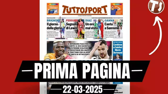 Prima pagina Tuttosport: 'Donnarumma strizza l'occhio all'Inter'
