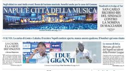 Il Napoli sui media: le prime pagine dei quotidiani di oggi