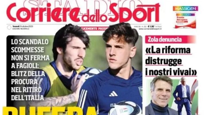 EDICOLA / CdS: Bufera Nazionale, Scandalo Scommesse: Indagati Zaniolo E ...