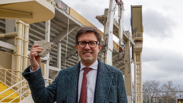 GERMOGLI PH: 23 FEBBRAIO 2024 FIRENZE STADIO ARTEMIO FRANCHI SOPRALLUOGO DEL SINDACO DARIO NARDELLA AL CANTIERE PER LA RISTRUTTURAZIONE DELLO STADIO NELLA FOTO DARIO NARDELLA Nardella: “Dette castronerie sul Franchi, le risorse pubbliche e i 55 milioni” - immagine 1
