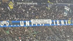 Valencia, striscione dei tifosi dell’Inter: “Vicini al dolore del popolo valenciano”