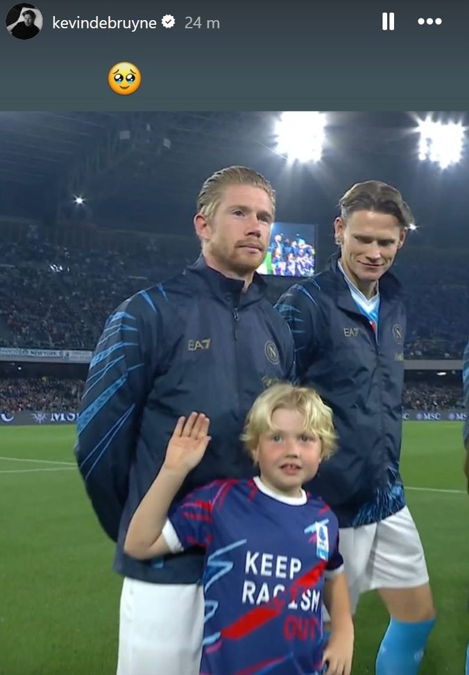 Napoli-Milan, De Bruyne protagonista di uno scatto emozionante prima del match – FOTO- immagine 2