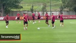 Trigoria, l’ultima rifinitura della Roma prima della partenza per Nizza