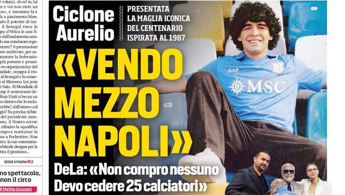 Prime pagine giornali sportivi oggi: il Napoli sui media- immagine 1