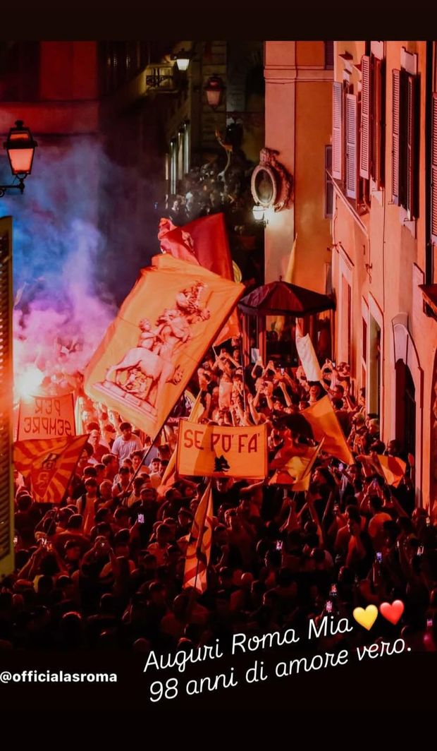 Festa Roma, arrivano gli auguri di Pellegrini: “98 anni di amore vero”- immagine 2