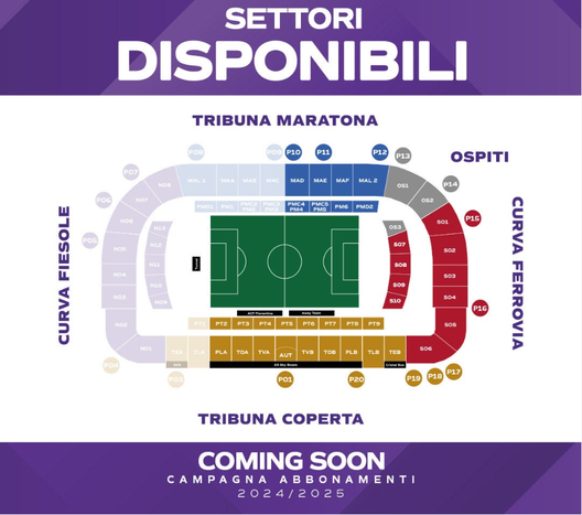 FOTO – “Ecco i settori disponibili al Franchi per la prossima stagione”- immagine 2