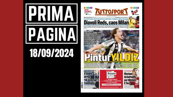 Prima Pagina Tuttosport 18 settembre