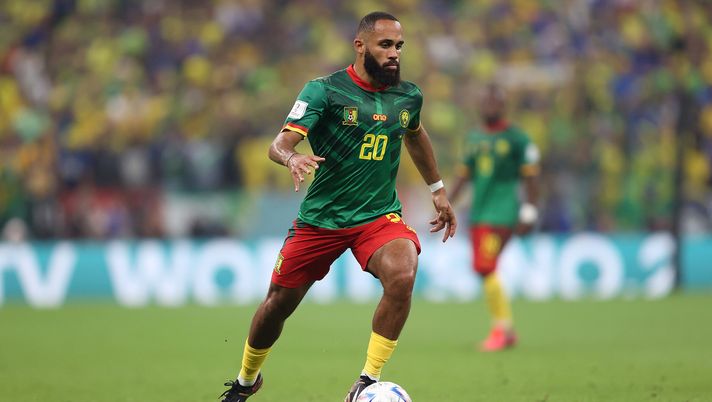 LUSAIL CITY, QATAR - DECEMBER 02: Bryan Mbeumo of Cameroon in action during the FIFA World Cup Qatar 2022 Group G match between Cameroon and Brazil at Lusail Stadium on December 02, 2022 in Lusail City, Qatar. (Photo by Julian Finney/Getty Images) Camerun-Angola, dove vedere la partita in diretta TV e in streaming LIVE - immagine 1