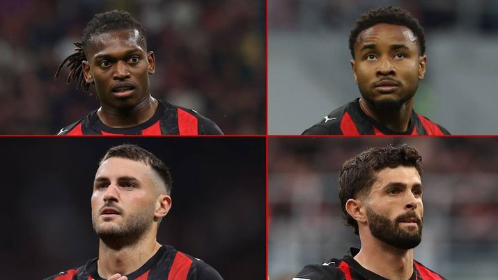 Leao, Nkunku, Gimenez e Pulisic, attaccanti AC Milan