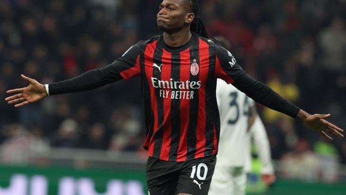 L'esultanza di Rafael Leao (attaccante AC Milan) per il suo gol in Milan-Lazio 1-0 (Serie A 2025-2026) | News (Getty Images) Sabatini: 'Se il gol del Milan contro la Lazio l'avesse fatto una squadra di Guardiola ...'
