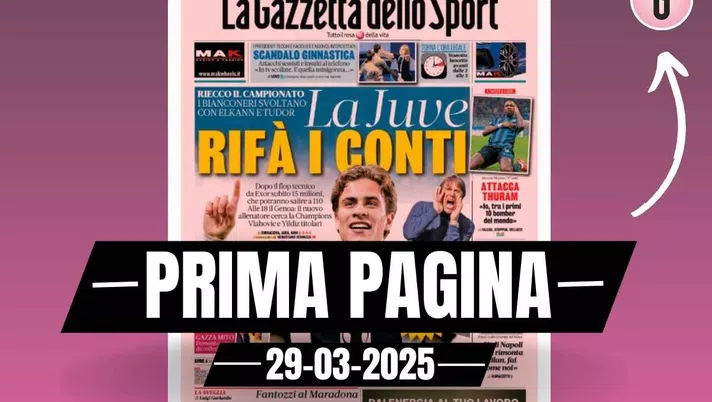 Prima pagina Gazzetta dello Sport, Gullit: 'Milan, vedi Napoli e poi rimonta'