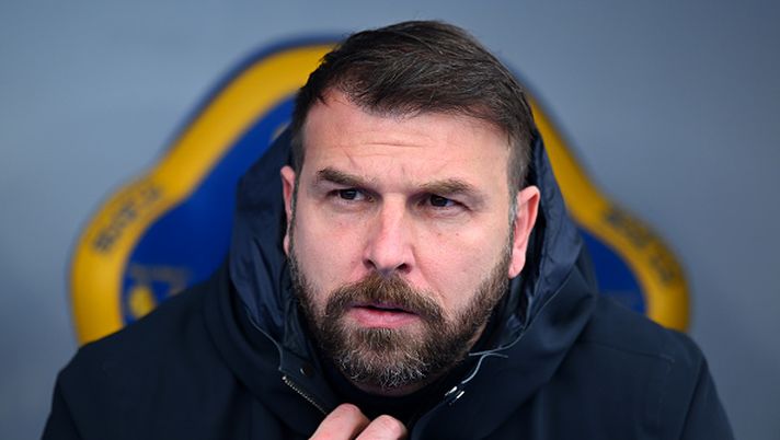VERONA, ITALY - FEBRUARY 08: Paolo Zanetti, Head Coach of Hellas Verona, looks on prior to the Serie A match between Verona and Atalanta at Stadio Marcantonio Bentegodi on February 08, 2025 in Verona, Italy. (Photo by Alessandro Sabattini/Getty Images)  Verona Zanetti
