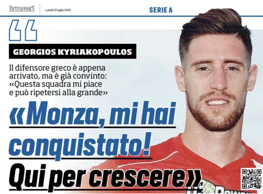 Monza, la nuova vita di Kyriakopoulos: “Essere qui è una grande opportunità”- immagine 3