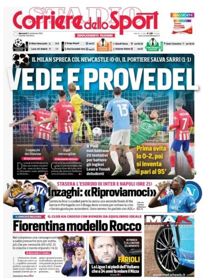 EDICOLA / CdS: Inter, parte la caccia alla seconda finale di Champions di fila - immagine 1
