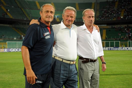 Delio Rossi, Maurizio Zamparini e Walter Sabatini (Puglia/Getty) Zamparini