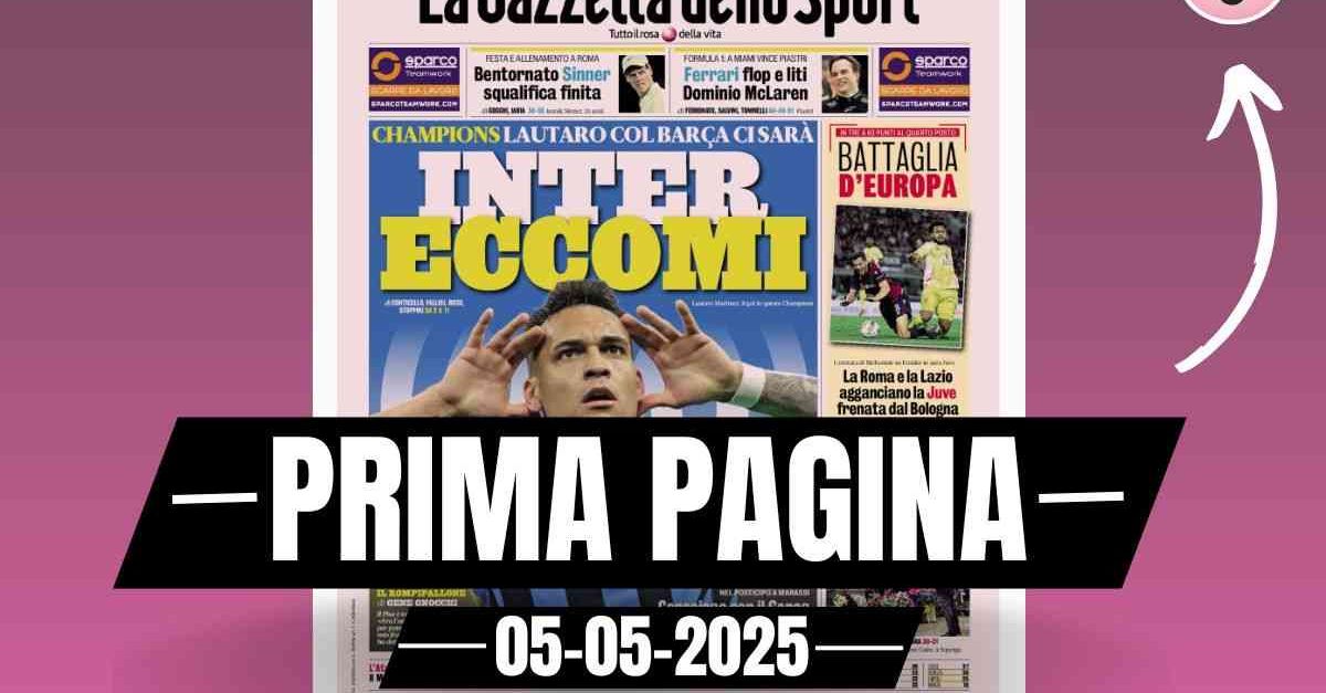 Prima pagina Gazzetta dello Sport: “Lautaro: ‘Inter, eccomi Prima pagina Gazzetta dello Sport: “Lautaro: ‘Inter, eccomi